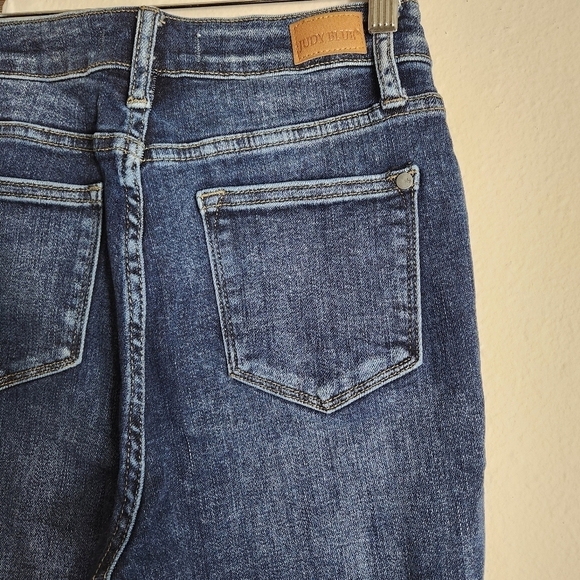 Judy Blue Womens Reese Control Top Released Hem Dark Wash Jeans-Size 26 - Picture 7 of 8